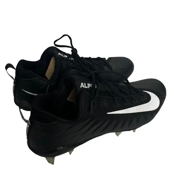 NWT MENS NIKE Alpha Menace Pro Low TD Black & White Football Cleats Size 15 - Picture 5 of 12
